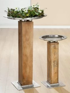 Schalenständer "Rotondo" In Natur/ Silber - H. 102 Cm 5 Schalenständer "Rotondo" In Natur/ Silber - H. 102 Cm -Petromax Store gilde schalenstander rotondo in natur silber h 102 cm 1