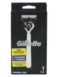 Gillette® 2tlg. Rasierer-Set "ProGlide Monochrome" In Weiß/ Silber