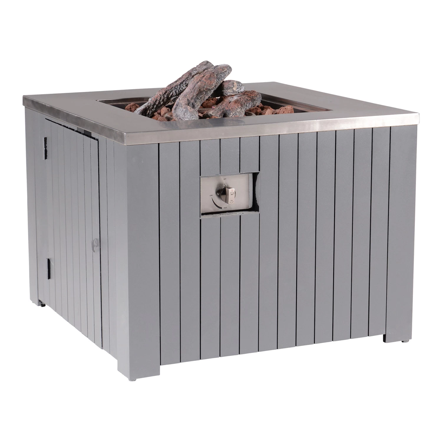 Gartenkamin, Feuerstelle FARO In Farbe Alu / Artic Grey 3 Gartenkamin, Feuerstelle FARO In Farbe Alu / Artic Grey