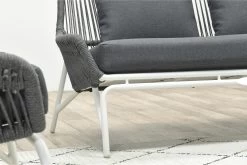 Gartenmöbel Sitzgruppe MAXIME, Rope In Farbe Matt Weiss / Polster Schwarz -Petromax Store gmd living gartenmobel sitzgruppe maxime rope in farbe matt weiss polster schwarz 6
