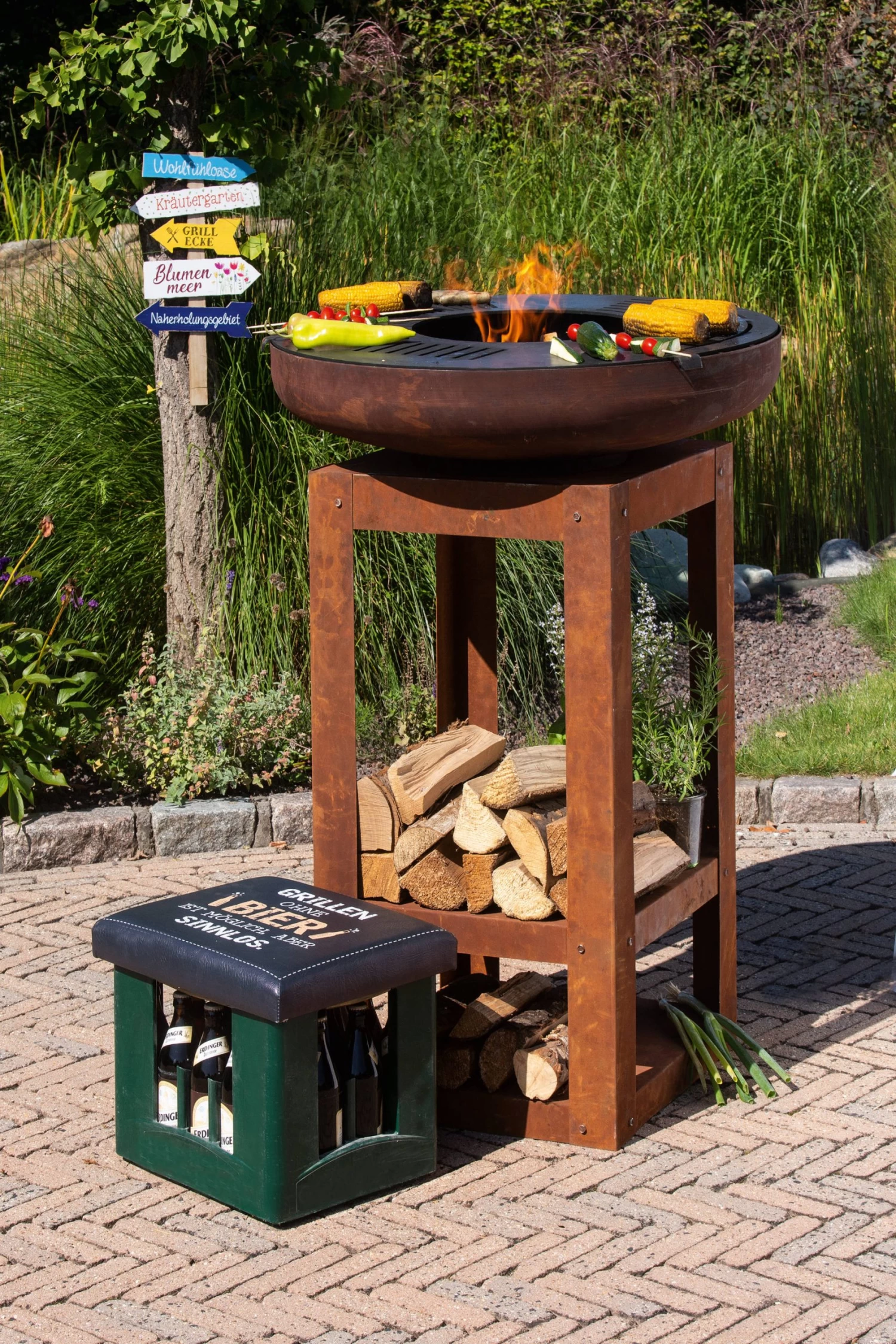 Metall Grill JENA In Kupfer 4 Metall Grill JENA In Kupfer – Bild 2