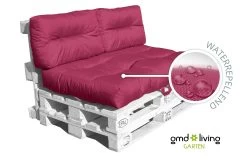 Outdoor Palettenkissen Set MONSUN, Wasserfest, Farbe Beere 5 Outdoor Palettenkissen Set MONSUN, Wasserfest, Farbe Beere -Petromax Store gmd living outdoor palettenkissen set monsun wasserfest farbe beere 1