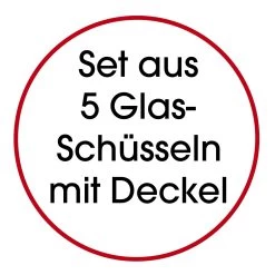 5er Set Salatschüssel Glas Deckel Rührschüssel Servierschüssel Schüsseln -Petromax Store gourmetmaxx 5er set salatschussel glas deckel ruhrschussel servierschussel schusseln 6