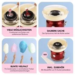 GOURMETmaxx Zuckerwatte-Maschine - Rot/vanille 10 GOURMETmaxx Zuckerwatte-Maschine - Rot/vanille -Petromax Store gourmetmaxx gourmetmaxx zuckerwatte maschine rot vanille 2