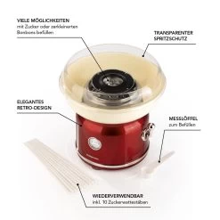 GOURMETmaxx Zuckerwatte-Maschine - Rot/vanille 11 GOURMETmaxx Zuckerwatte-Maschine - Rot/vanille -Petromax Store gourmetmaxx gourmetmaxx zuckerwatte maschine rot vanille 3