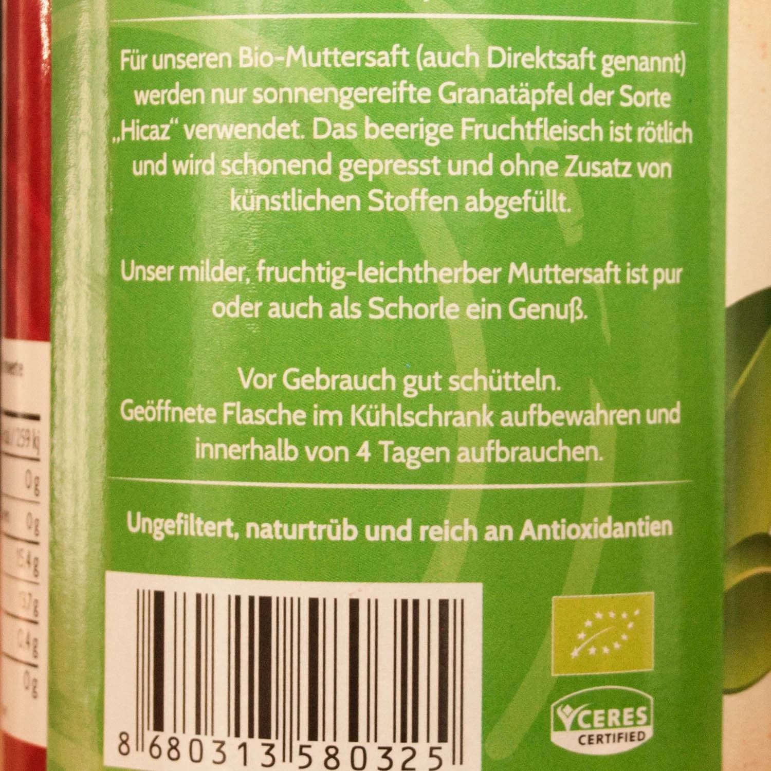 6 X 1 L Bio Granatapfel Direktsaft Von Benorganic 6 6 X 1 L Bio Granatapfel Direktsaft Von Benorganic – Bild 4
