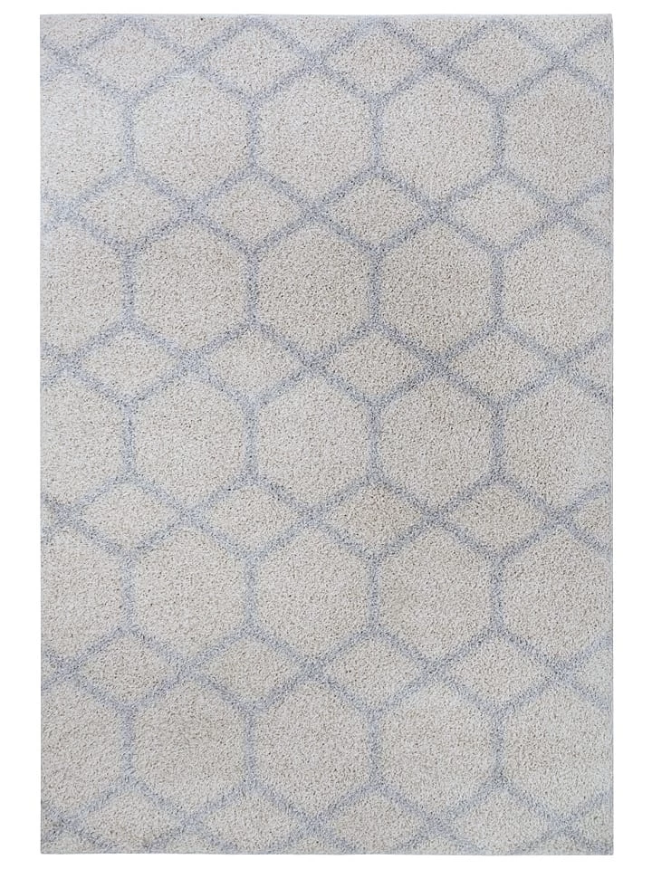 Hochflor-Teppich "Shaggy" In Creme/ Hellgrau 3 Hochflor-Teppich "Shaggy" In Creme/ Hellgrau