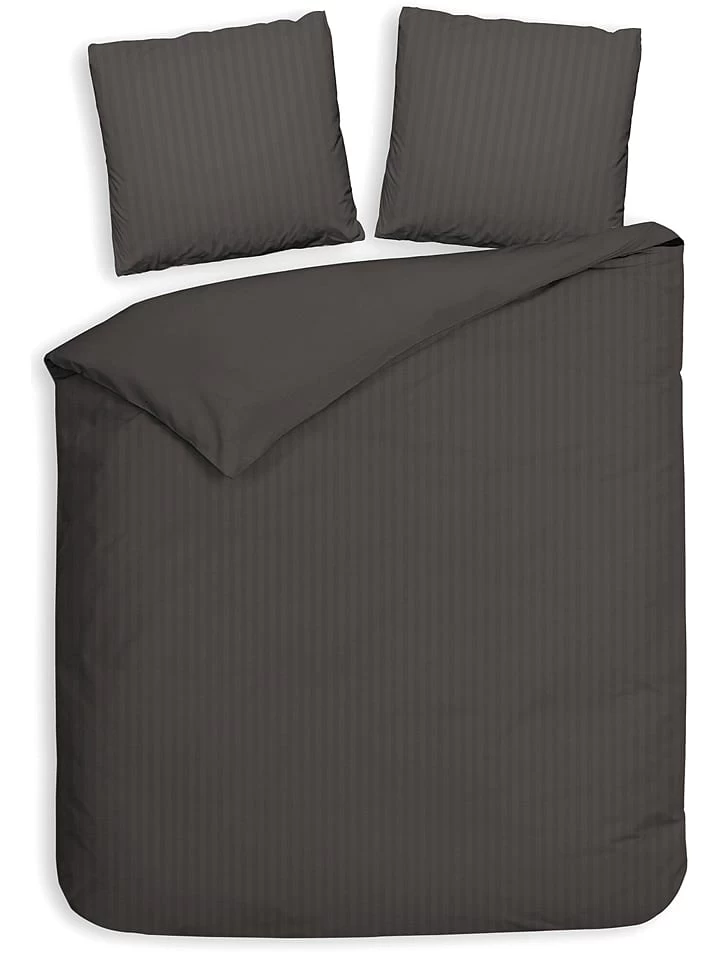 Satin-Bettwäsche-Set "Banda" In Anthrazit 4 Satin-Bettwäsche-Set "Banda" In Anthrazit – Bild 2