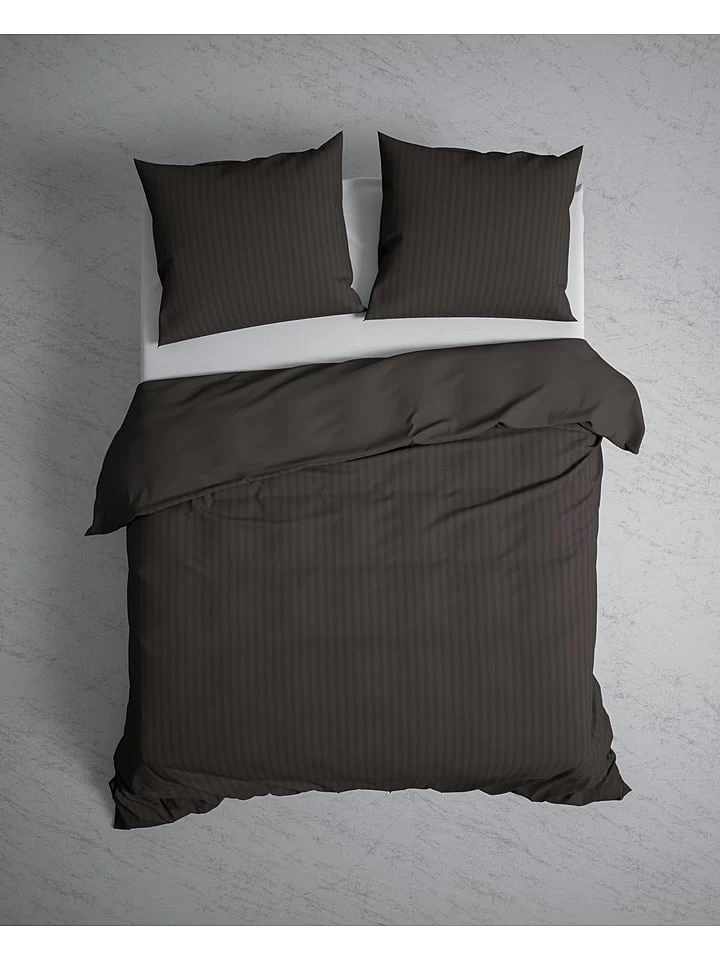 Satin-Bettwäsche-Set "Banda" In Anthrazit 6 Satin-Bettwäsche-Set "Banda" In Anthrazit – Bild 4