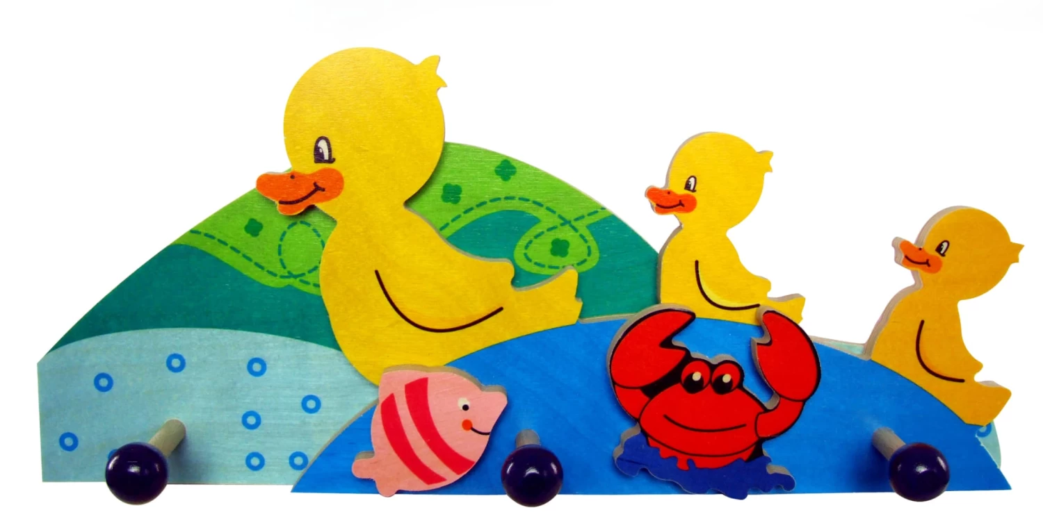 Garderobe "Entchen" In Bunt 3 Garderobe "Entchen" In Bunt