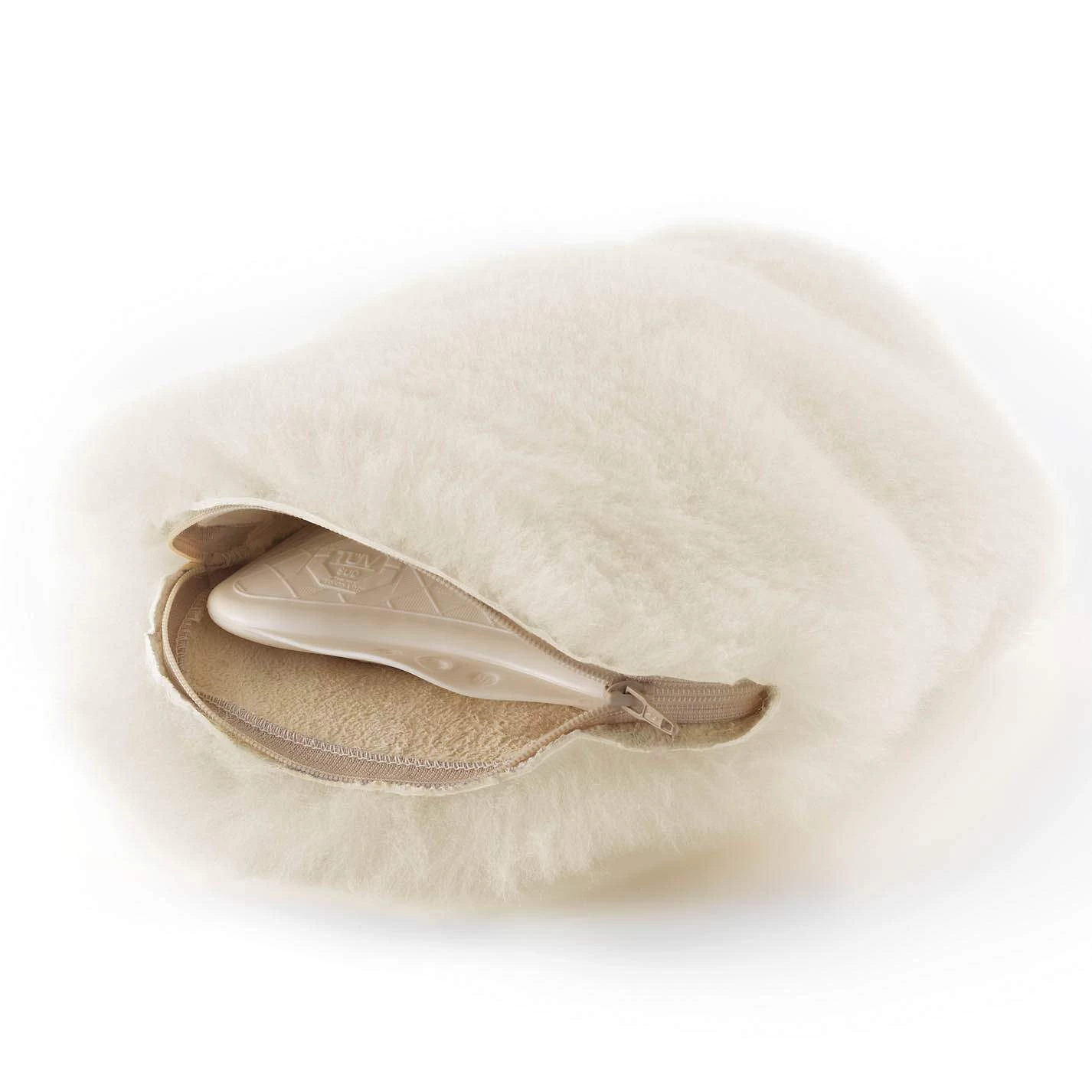 Lammfell Wärmflasche In Weiß 3 Lammfell Wärmflasche In Weiß