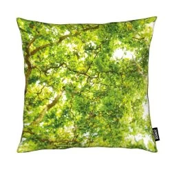 Kissen "Hazel Tree" In Grün & Weiß