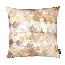 Kissen "Mermaid Gold" In Cremeweiß & Gelb