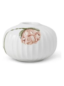 Kerzenhalter "Hammershøi Poppy" In Weiß/ Rosa - (H)7 Cm