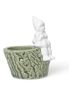 Teelichthalter "Christmas Tales" In Oliv/ Weiß - (H)10 Cm -Petromax Store kahler teelichthalter christmas tales in oliv weiss h 10 cm 2