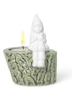 Teelichthalter "Christmas Tales" In Oliv/ Weiß - (H)10 Cm -Petromax Store kahler teelichthalter christmas tales in oliv weiss h 10 cm 3