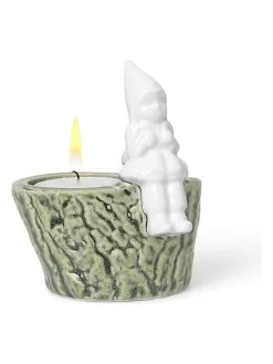 Teelichthalter "Christmas Tales" In Oliv/ Weiß - (H)10 Cm -Petromax Store kahler teelichthalter christmas tales in oliv weiss h 10 cm 4