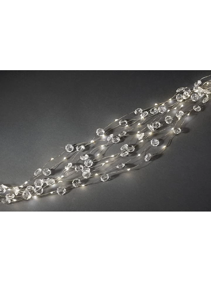 Konstsmide LED-Diamantenlametta In Silber/ Warmweiß 3 Konstsmide LED-Diamantenlametta In Silber/ Warmweiß
