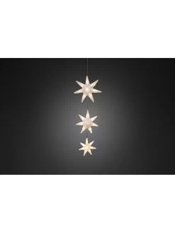 Konstsmide LED-Lichtervorhang "3 Acryl Sterne" In Warmweiß - (L)364 Cm