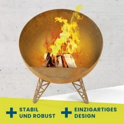 Landmann Hoberg Feuerschale In Rost-Patina - Ø 58 Cm -Petromax Store landmann hoberg feuerschale in rost patina o 58 cm 3