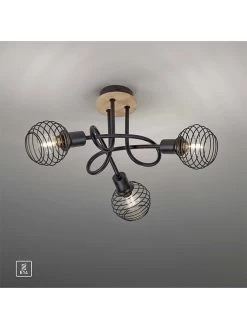 Deckenleuchte "Eugen" In Schwarz - (B)45 X (H)23 X (T)45 Cm