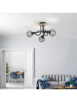 Deckenleuchte "Eugen" In Schwarz - (B)45 X (H)23 X (T)45 Cm -Petromax Store leuchtendirekt deckenleuchte eugen in schwarz b 45 x h 23 x t 45 cm 6