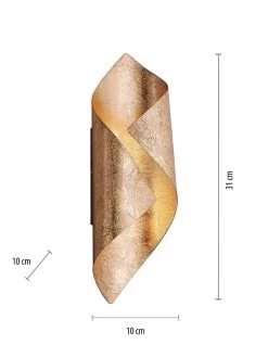 LED-Wandleuchte "Nevis" In Gold - (B)10 X (H)31 Cm -Petromax Store leuchtendirekt led wandleuchte nevis in gold b 10 x h 31 cm 1