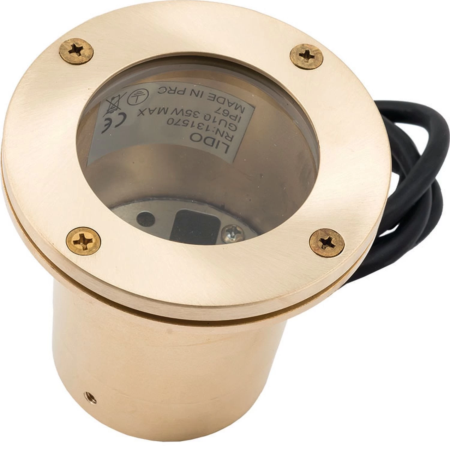 Außen Einbaustrahler In Messing Klar/Transparent 3 Außen Einbaustrahler In Messing Klar/Transparent