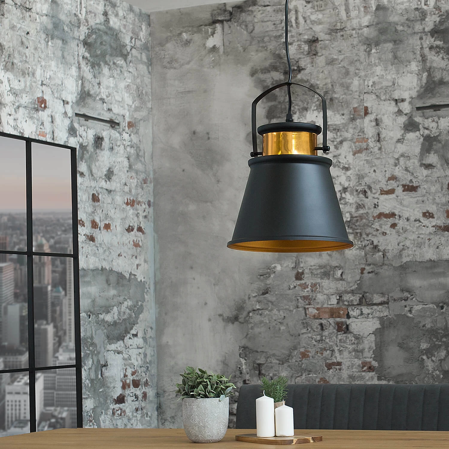 Pendelleuchte In Schwarz Gold 5 Pendelleuchte In Schwarz Gold – Bild 3