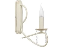 Wandlampe In Weiß Mit Patina In Gold Antik