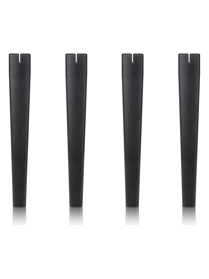 Mülleimer-Standfüße In Schwarz, 4 Stück 3 Mülleimer-Standfüße In Schwarz, 4 Stück