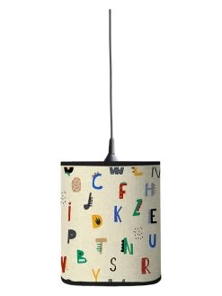 Lampenschirm "Alphabet" In Creme/ Bunt - (B)25 X (H)30 Cm