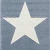 Kinderteppich STERN In Blau/weiß -Petromax Store livone kinderteppich stern in blau weiss