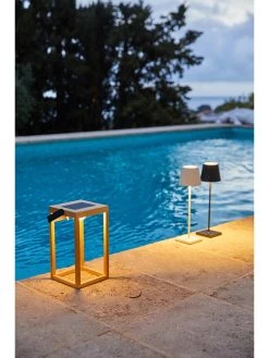 LED-Solarleuchte "Aruba" In Hellbraun - (H)30 Cm