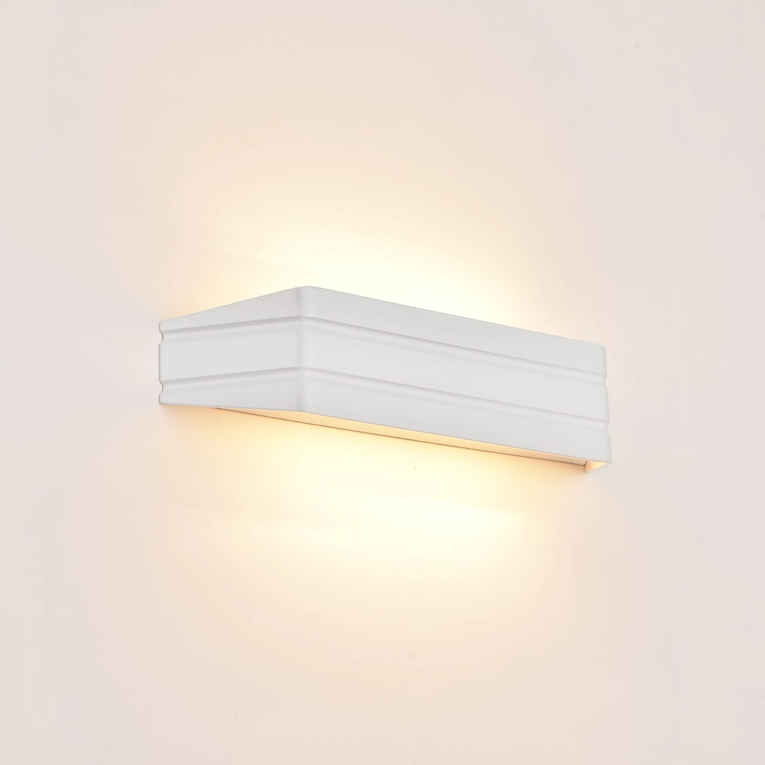 Wandleuchte Leeds In Weiß (L)35cm (H)8cm (B)8cm 4 Wandleuchte Leeds In Weiß (L)35cm (H)8cm (B)8cm – Bild 2