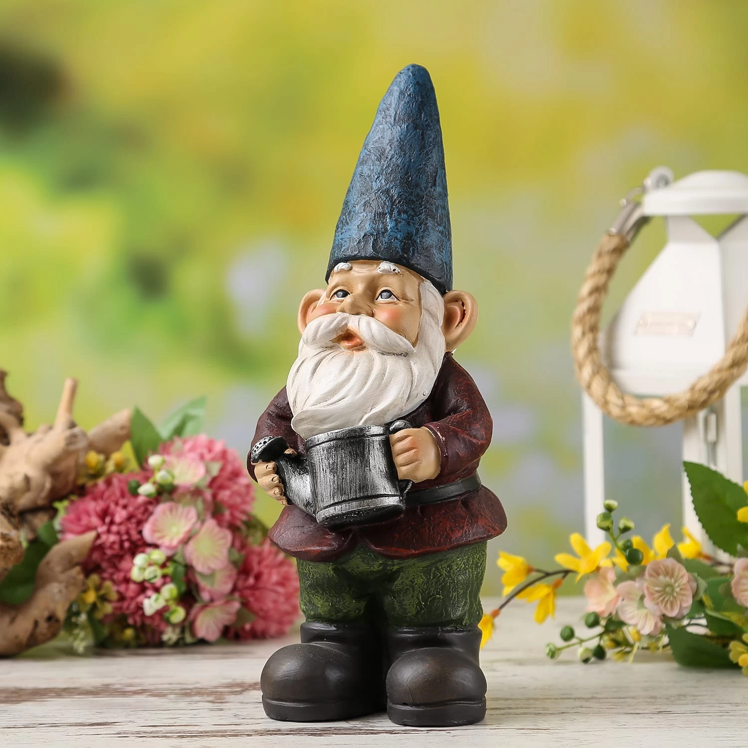 Gartenzwerg Mit Gießkanne Gartenfigur H: 29cm In Bunt 4 Gartenzwerg Mit Gießkanne Gartenfigur H: 29cm In Bunt – Bild 2