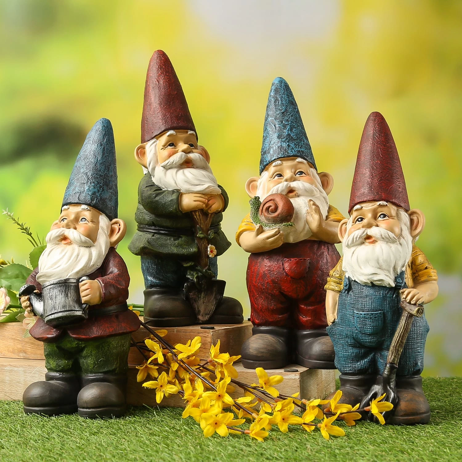 Gartenzwerg Mit Gießkanne Gartenfigur H: 29cm In Bunt 5 Gartenzwerg Mit Gießkanne Gartenfigur H: 29cm In Bunt – Bild 3