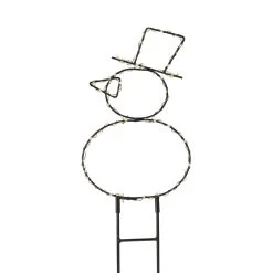 LED Gartenstecker Schneemann 180LED H: 47cm Für Außen In Schwarz