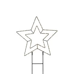 LED Gartenstecker Stern 180LED D: 38cm Für Außen In Schwarz