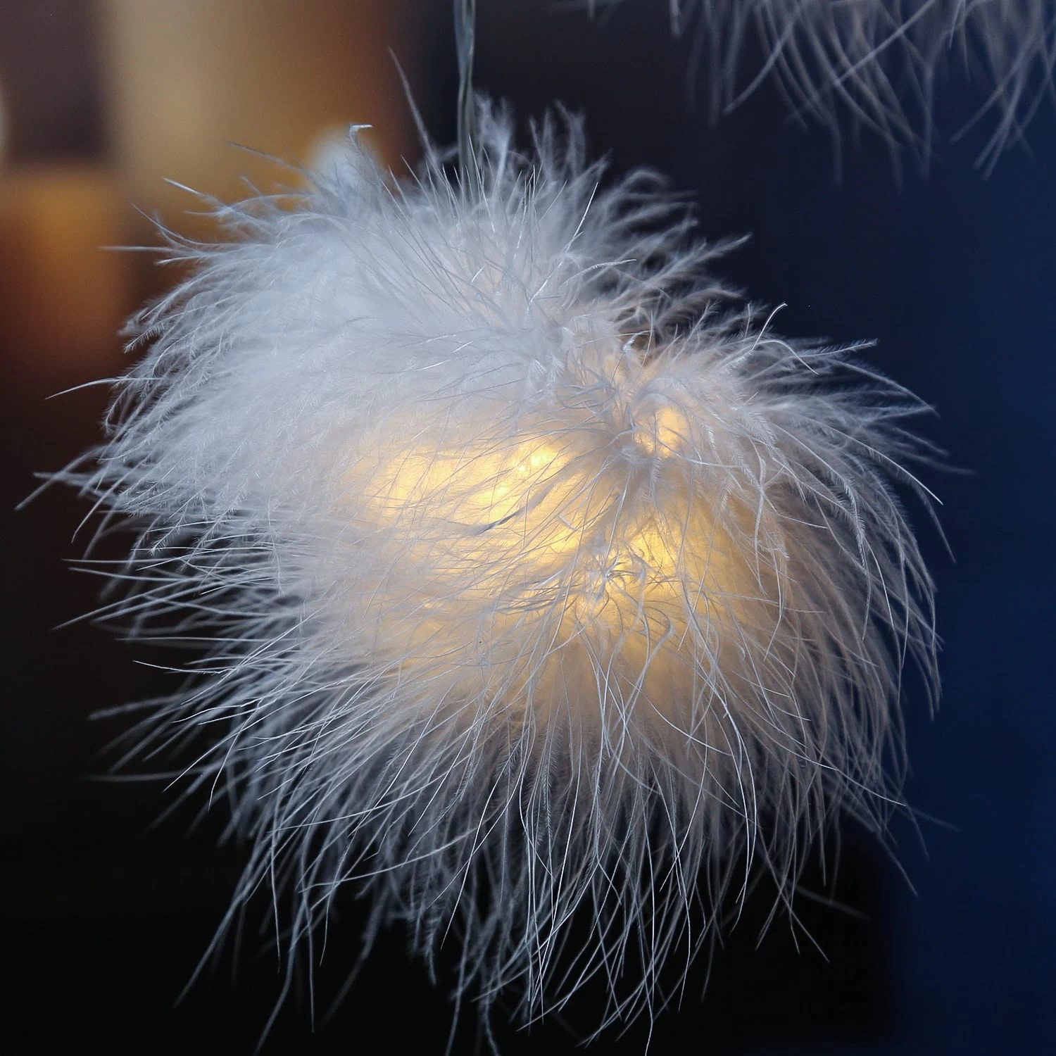 LED Lichterkette Schneebälle Beleuchtet L: 10m In Weiß 5 LED Lichterkette Schneebälle Beleuchtet L: 10m In Weiß – Bild 3