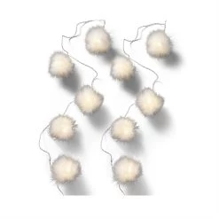 LED Lichterkette Schneebälle Beleuchtet L: 10m In Weiß