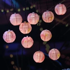 LED Solar Lichterkette 10 Lampions In Rosa - L: 4,5m -Petromax Store marelida led solar lichterkette 10 lampions in rosa l 4 5m 3