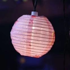 LED Solar Lichterkette 10 Lampions In Rosa - L: 4,5m -Petromax Store marelida led solar lichterkette 10 lampions in rosa l 4 5m 4