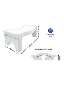 Faltbarer Toiletten-Fußhocker In Weiß -Petromax Store maximex faltbarer toiletten fusshocker in weiss 11