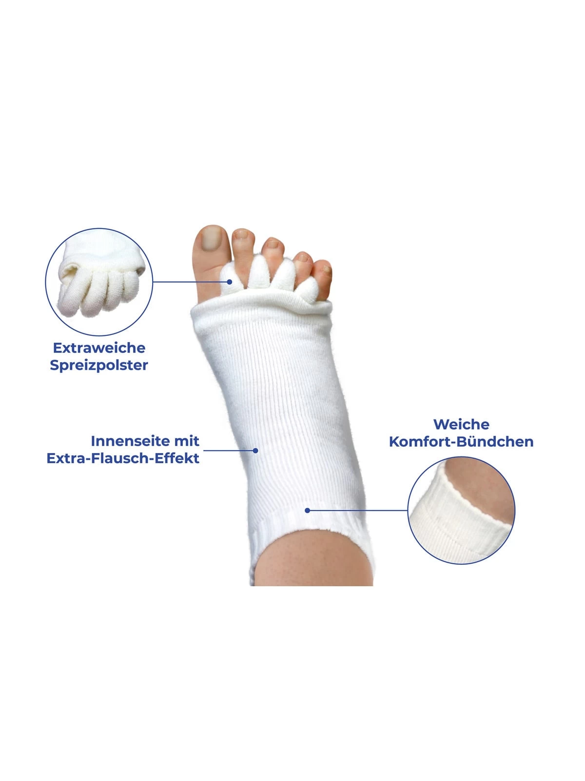 Zehenrichtsocken S (35-37) 2er-Set In Weiß 17 Zehenrichtsocken S (35-37) 2er-Set In Weiß – Bild 15