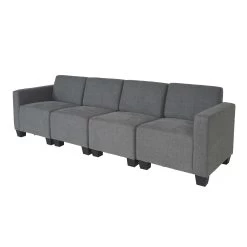 Modular 4-Sitzer Sofa Moncalieri, Grau