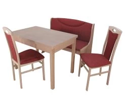 Sitzgruppe 4-teilig "Madrid" In Buche Natur-nuss Dunkel