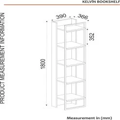 Bücherregal Kelvin Mit Metallfüße Und Rahmen Walnuss -Petromax Store moebel17 bucherregal kelvin mit metallfusse und rahmen walnuss 6