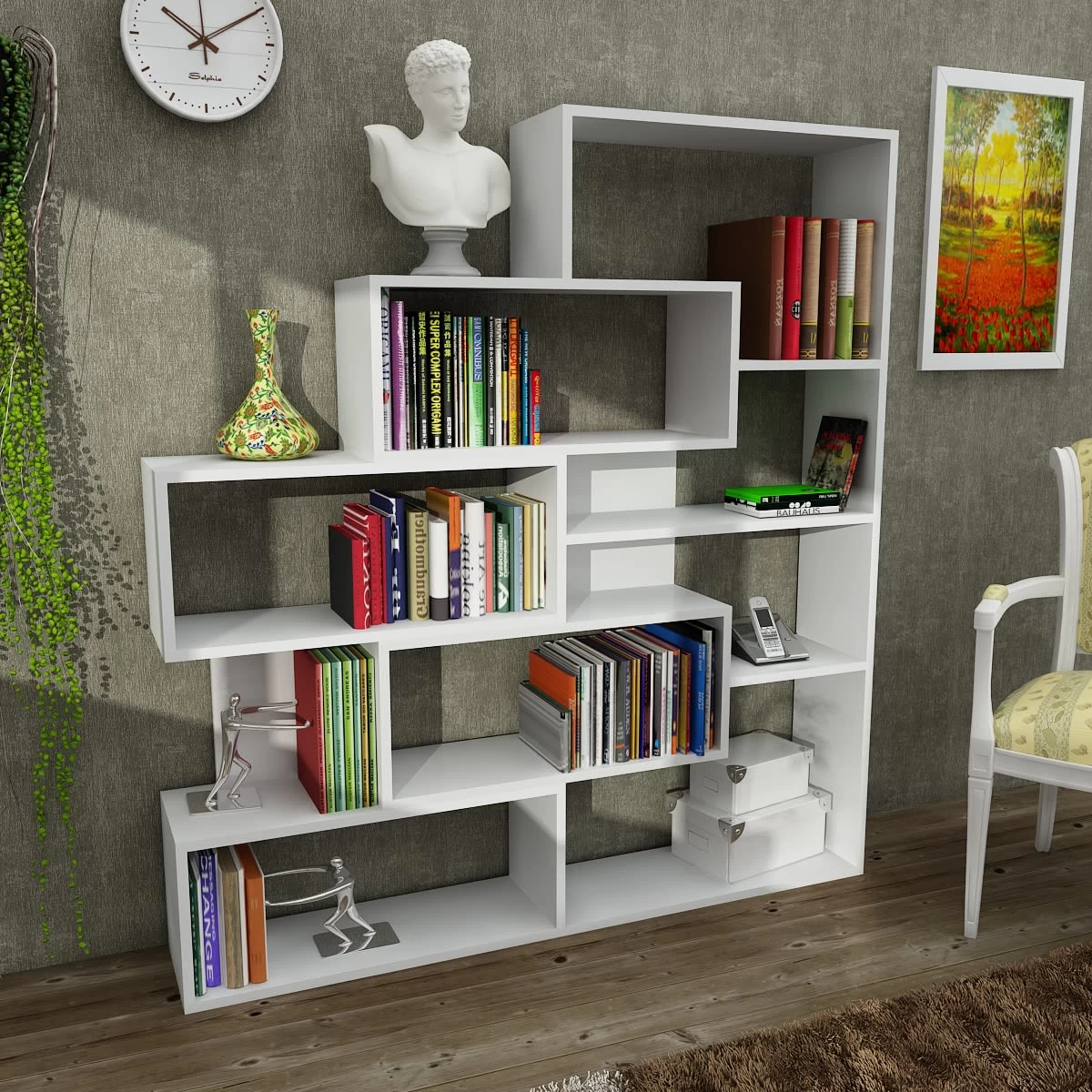 Bücherregal Marla Weiß 4 Bücherregal Marla Weiß – Bild 2