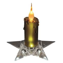 Deko Kerze Auf Stern In Gold